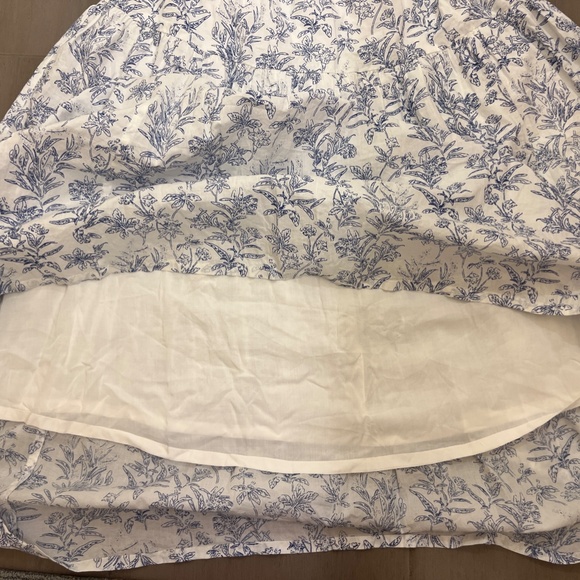 Hudson North White Blue Floral Print Tiered Volume Maxi Skirt Size S - Picture 3 of 7